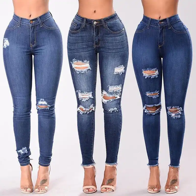ladies high waisted skinny jeans