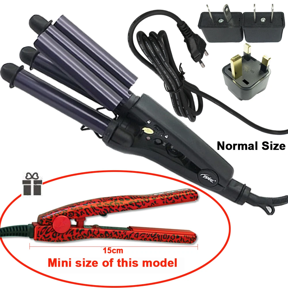 

Professional Ceramic Hair Curler Triple Barrel Curling Iron Roller Curls Wand Waver Fashion Styling Tools