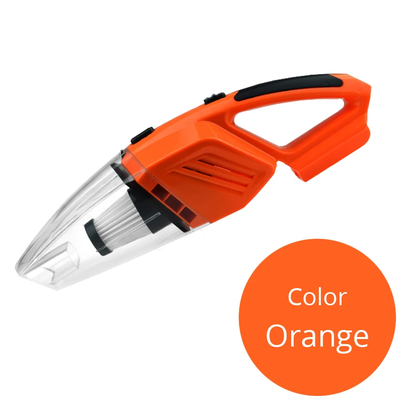 Автомобильный пылесос 12 в 120 Вт портативный ручной Универсальный двойной кабель 5 м светодиодный светильник с несколькими пылесборниками сильные автомобильные аксессуары - Цвет: Orange