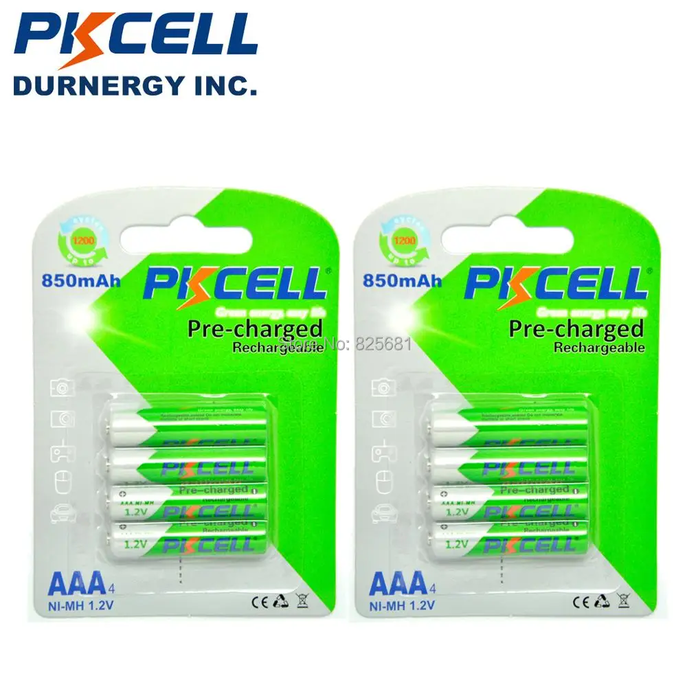 8Pcs 2Card NIMH Battery AAA 850MAH 1.2V Rechargeable Batteries Low Self Discharge 3A For MP3 MP4