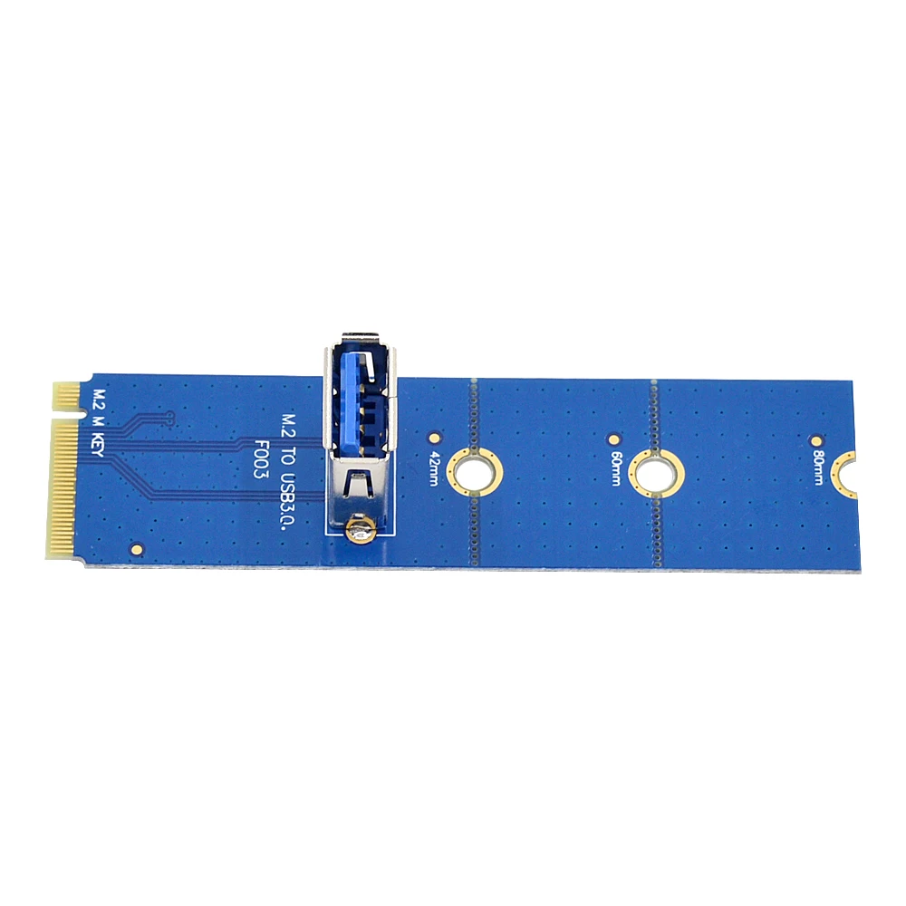 CHIPAL 50 шт./лот NGFF M.2 к USB 3 0 карта передачи M2 USB3.0 адаптер для PCI E Riser Card биткоина Litecoin