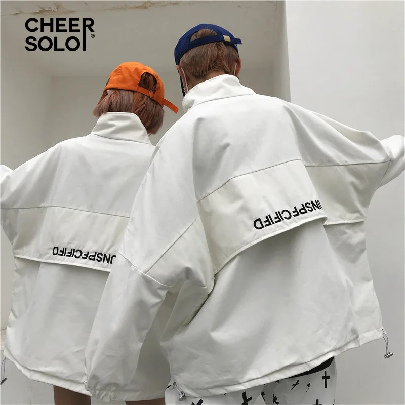 Cheersolo белая негабаритная Толстовка для женщин с вышивкой и надписью влюбленных