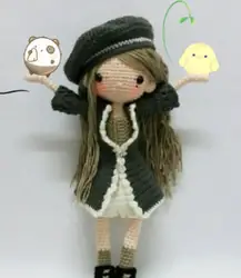 Вязаные игрушки amigurumi погремушка Мода Девушка номер wp030