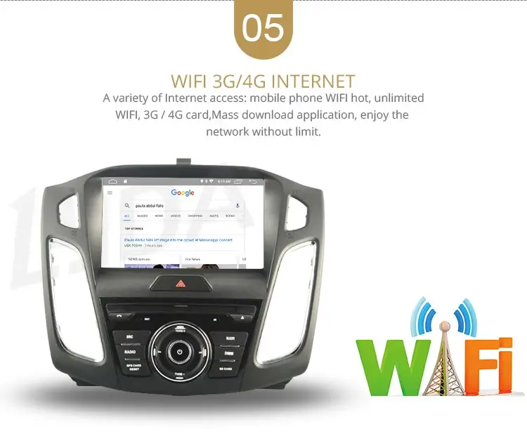 Clearance LJDA Android 9.1 Car DVD Player For FORD FOCUS 2012 2013 2014 2015 2016 GPS Navigation 1 Din Car Radio Multimedia WIFI Stereo SD 7