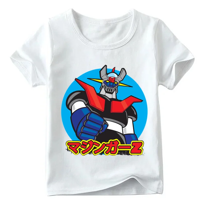 

2019 Baby Boys/Girls Japan Comic Mazinger Z Retro Print Tshirt Summer Children Cartoon Tops Kids Funny T-shirt,HKP5186