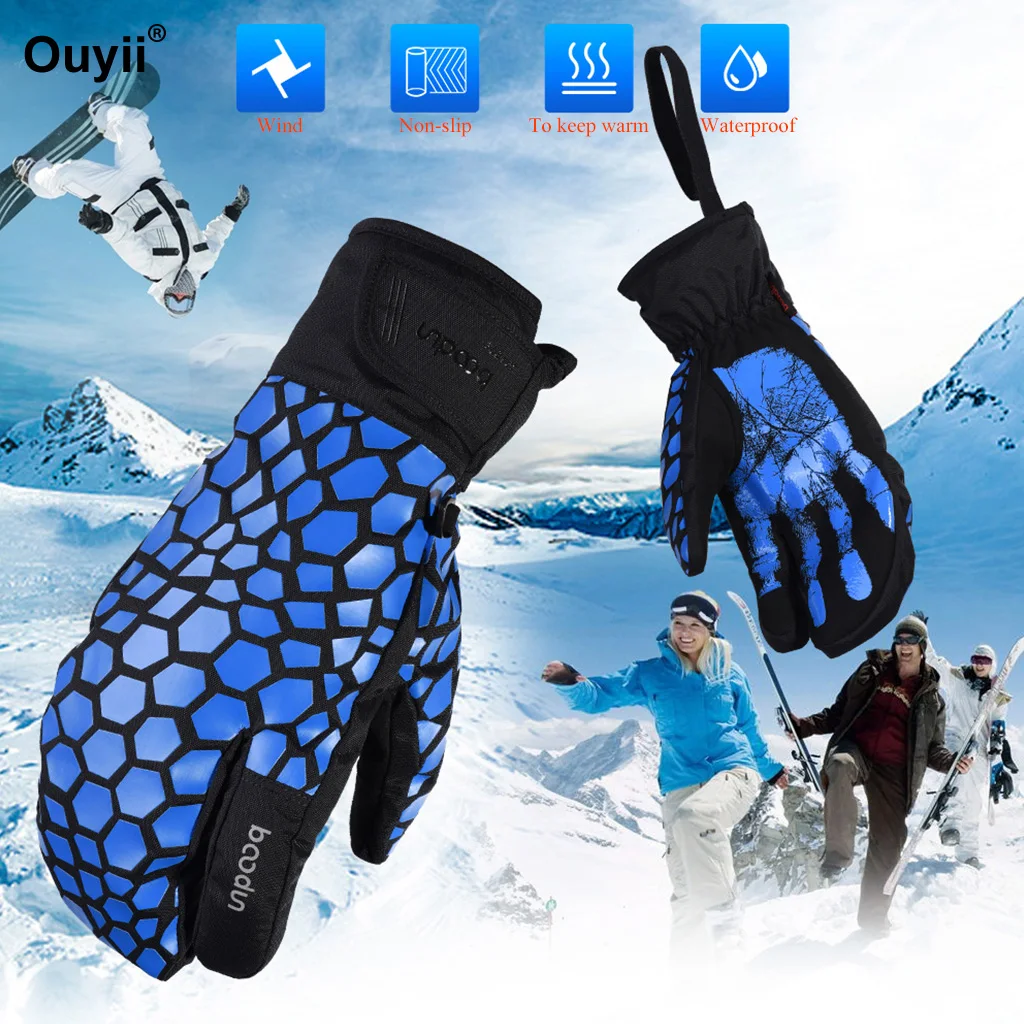 New Adult Outdoor Skiing Gloves Men Women Winter Mountaineering Hiking