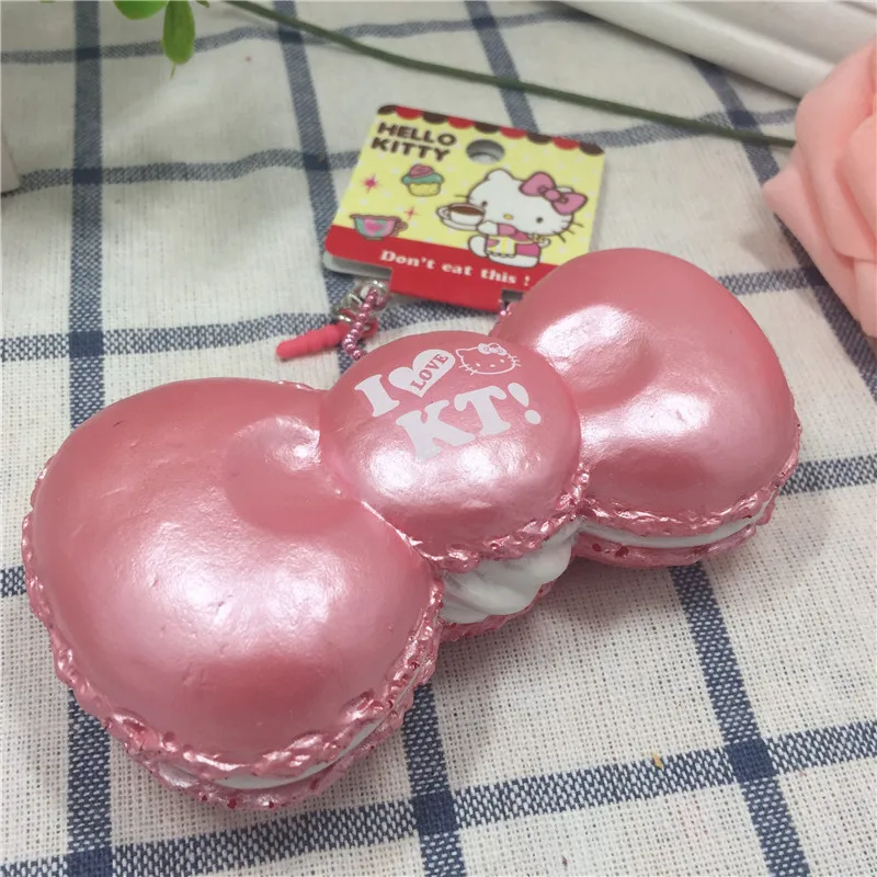 1 шт. милый hello kitty лук мягкие игрушки Kuwaii Squishys игрушка сотовый телефон шарм Jumbo Squishies оригинальная посылка(7 цветов