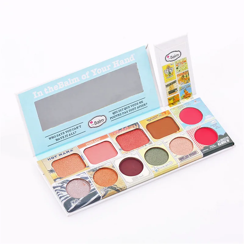 

New 11 Color Eye Shadow Multi-purpose Eyeshadow Tray Eyebrow Blush Lipstick Luminous Dark Wine Red Green