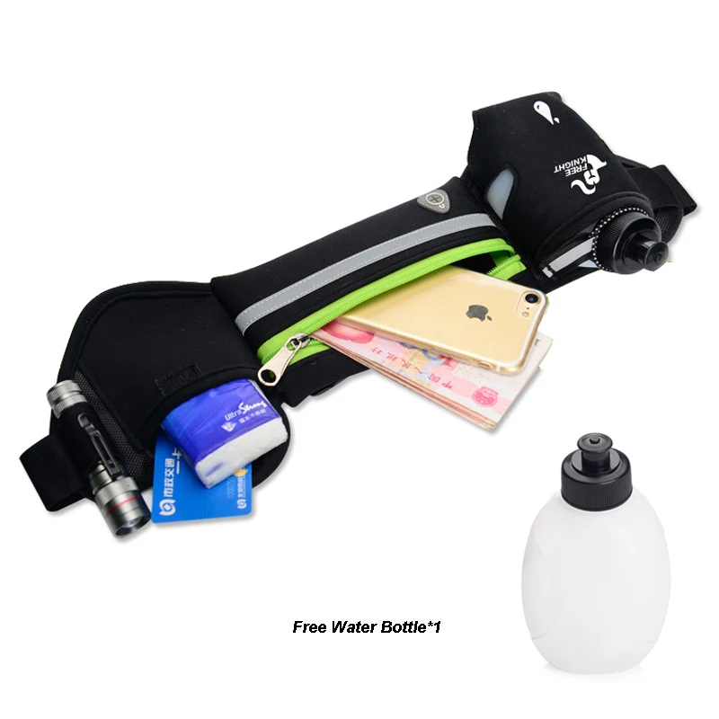 Free Knight Running Hydration Belt,Women Men Sport Running Hip Waist Bag,Waterproof Jogging Gym Waist Pack With Water Bottle