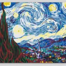 Мультфильм Пейзаж Печатный DIY цифровая картина маслом по номерам модная ручная живопись без рамки 40x50 см