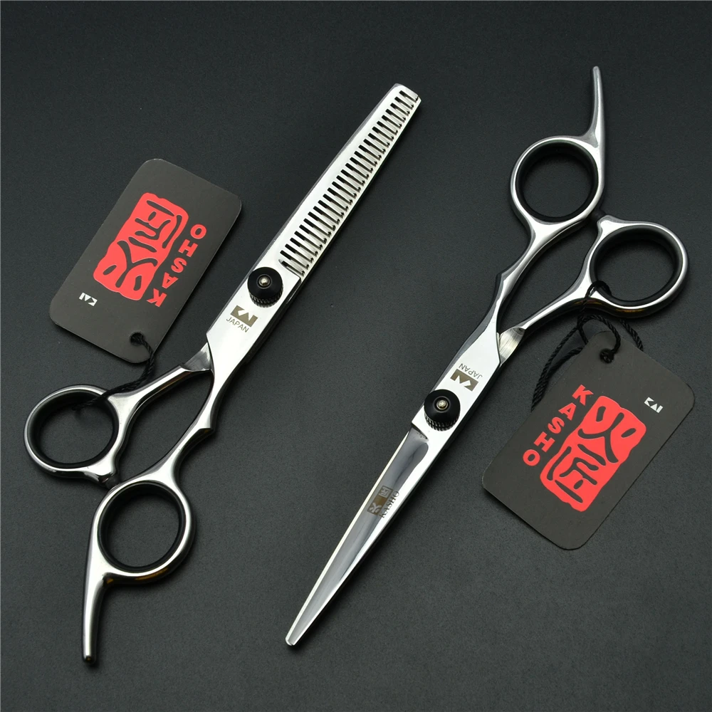 2Pcs/1Pair 6 Inch JP 440C Kasho Professional Human Hair Scissors