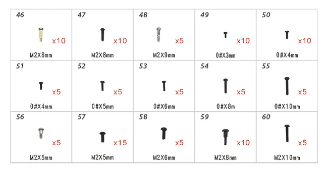 T-REX250-500 Hardware Bag H45168T