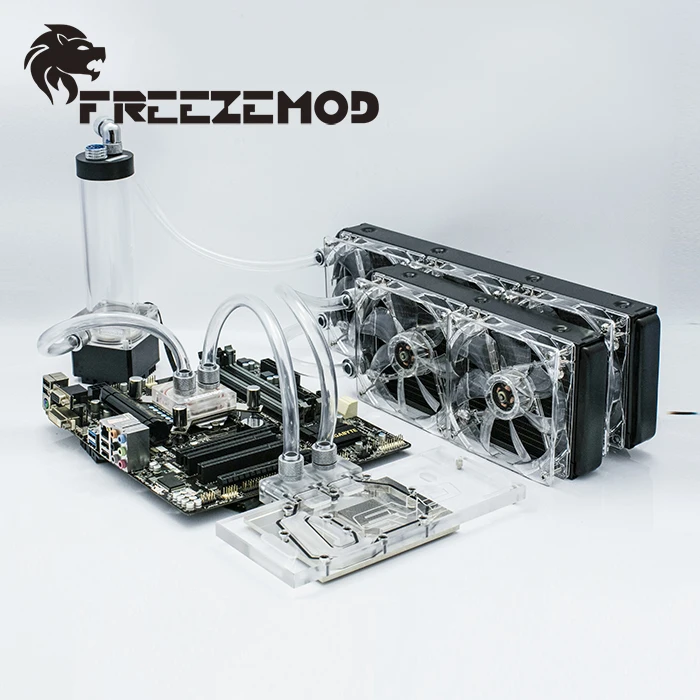 Система водяного охлаждения для компьютера FREEZEMOD базовый набор 4 мягкой трубы