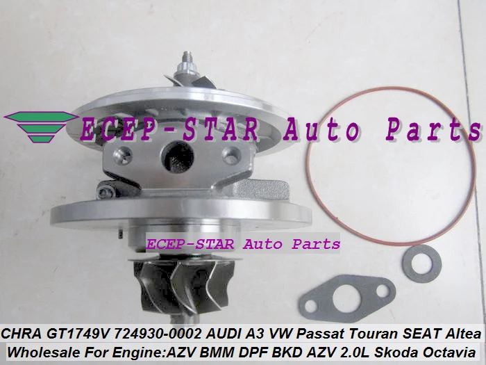 Turbo CHRA Cartridge GT1749V 724930-5008S 724930 724930-0002 724930-0004 724930-0006 For AUDI A3 VW Passat Touran BKD AZV