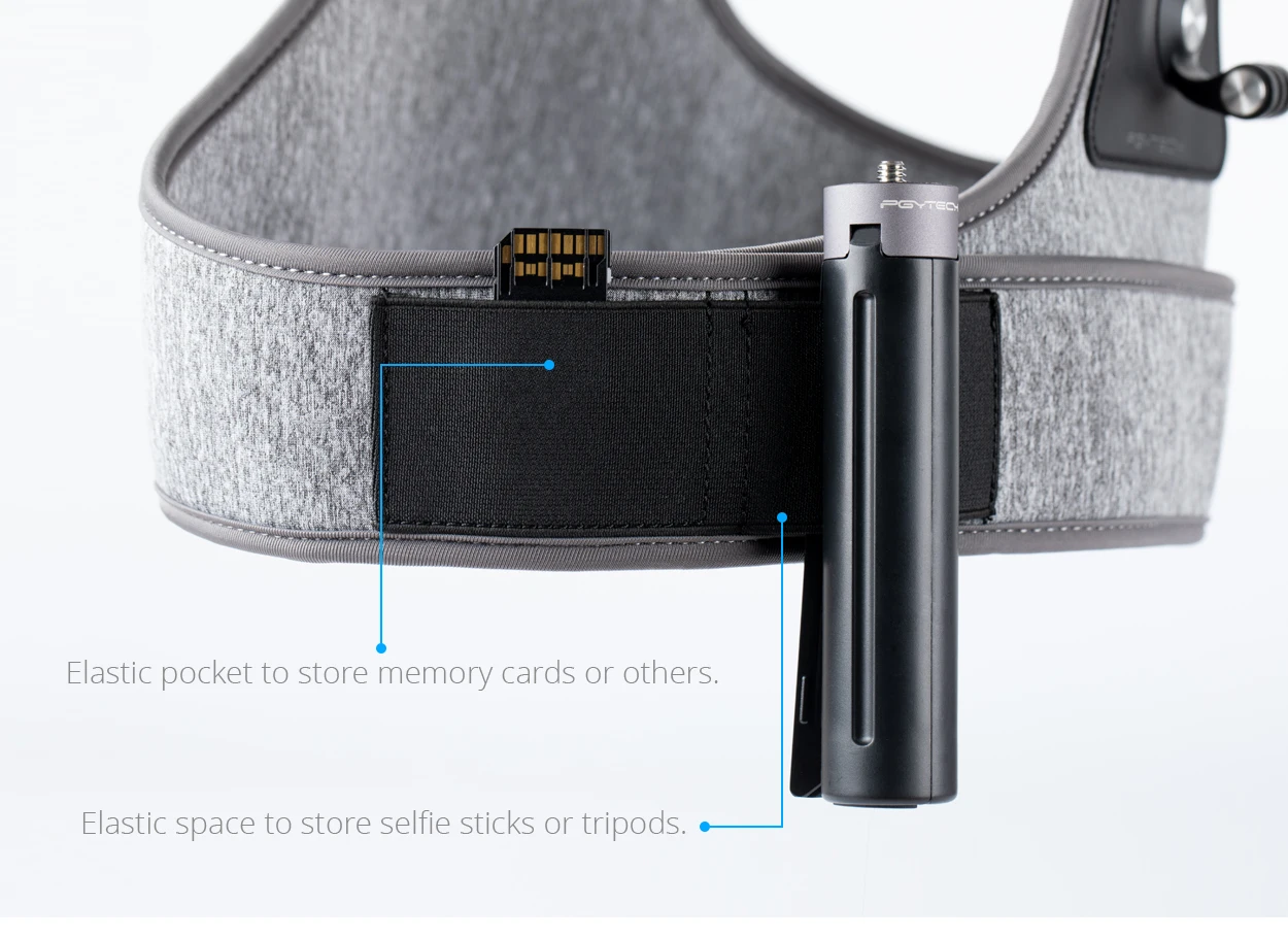 PGYTECH нагрудный ремень для DJI Осмо карман Gopro hero 7 6 Xiaomi yi 4 K действие Камера Chest Mount Harness для Insta360 SJCAM SJ4000