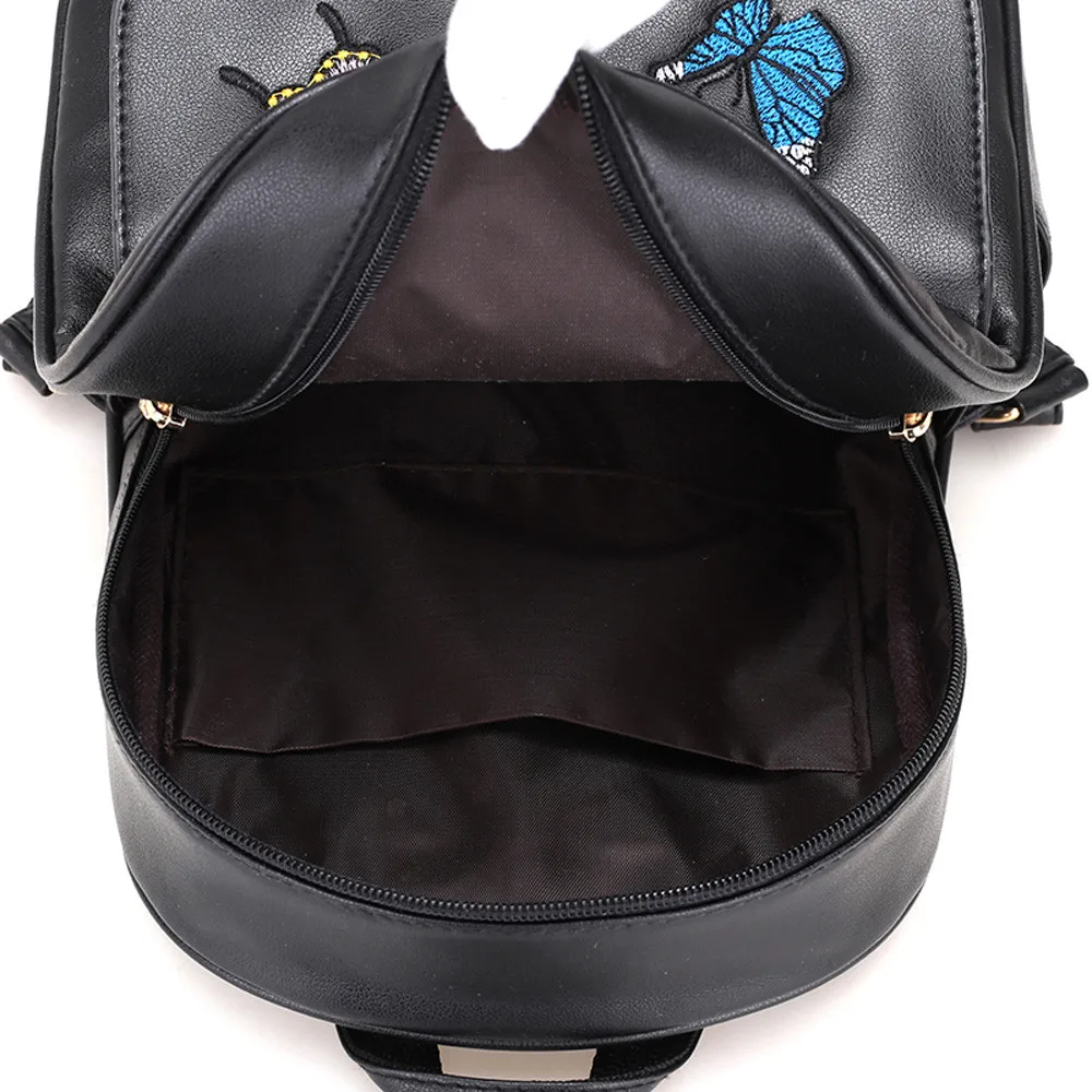 Aelicy, женский рюкзак, 4 комплекта, вышивка бабочки, школьная сумка для девочек+ сумка через плечо+ клатч, mochila feminina, Прямая поставка, хит