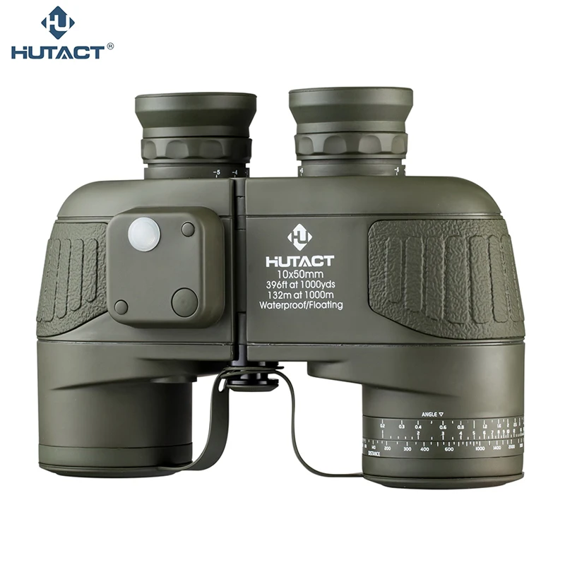 

HUTACT Military Binoculars For Hunting Prismaticos 10x50 Telescope Waterproof Safari Telescopio Green Porro BAK4 Floating FMC
