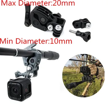 

Accessories Cilp Clamp Mount For Diameter 10-20mm For Fishing Rod Arrow Retaining Fixed Base For Gopro All Hero7 6 5 3+ 4 SJCAM