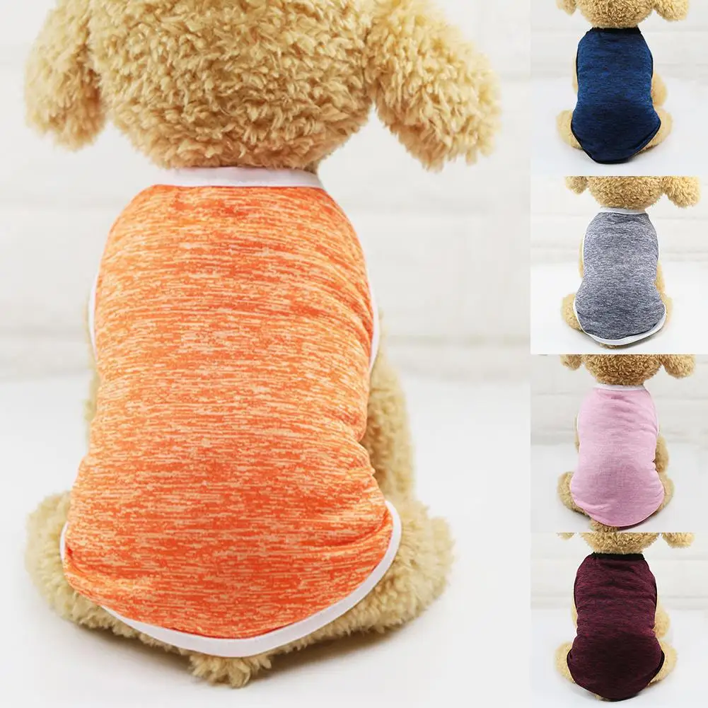 

1pc Solid Color Summer Puppy Dog Vest Sleeveless Top Tee Pet Clothes Gift