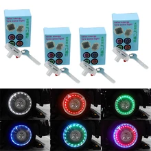 Giù di lì. k 4 pcs Della Decorazione Della Lampada di Valvole di Energia Solare HA CONDOTTO Le Luci di Valvola della gomma Caps Lampeggiante Luci Per Auto Auto Moto Ruota luce Cappelli Aria