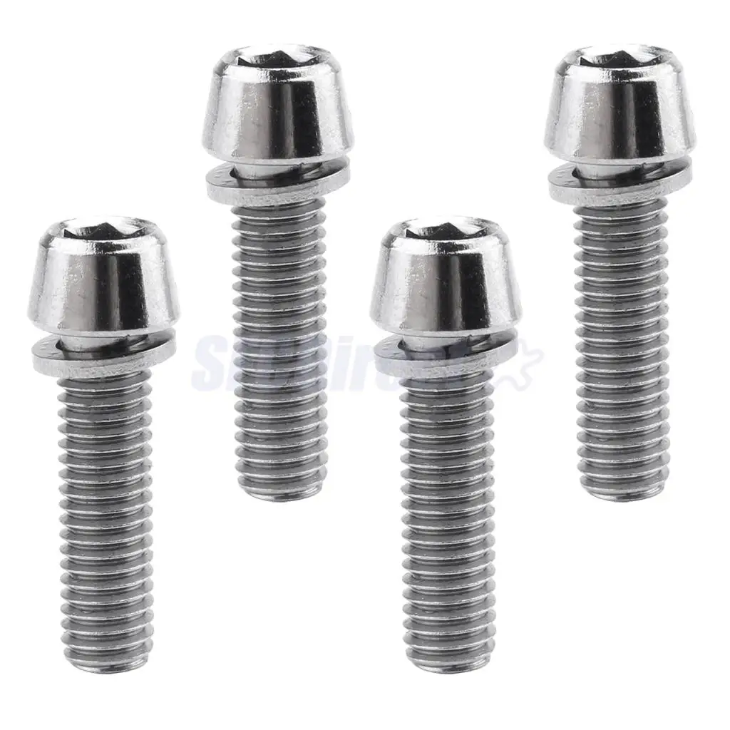 8pcs Bicycle Stem Screws Water Bottle Cage Bolts Socket Screws Silver M5 M7