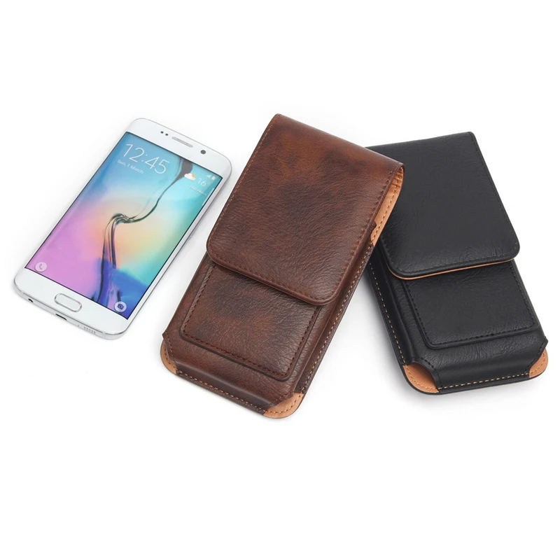 

Rotating Belt Clip Phone Holster PU Leather Pouch Carrying Cover Card Slots Hanging Waist Bag for iPhone For Samsung For Huawei