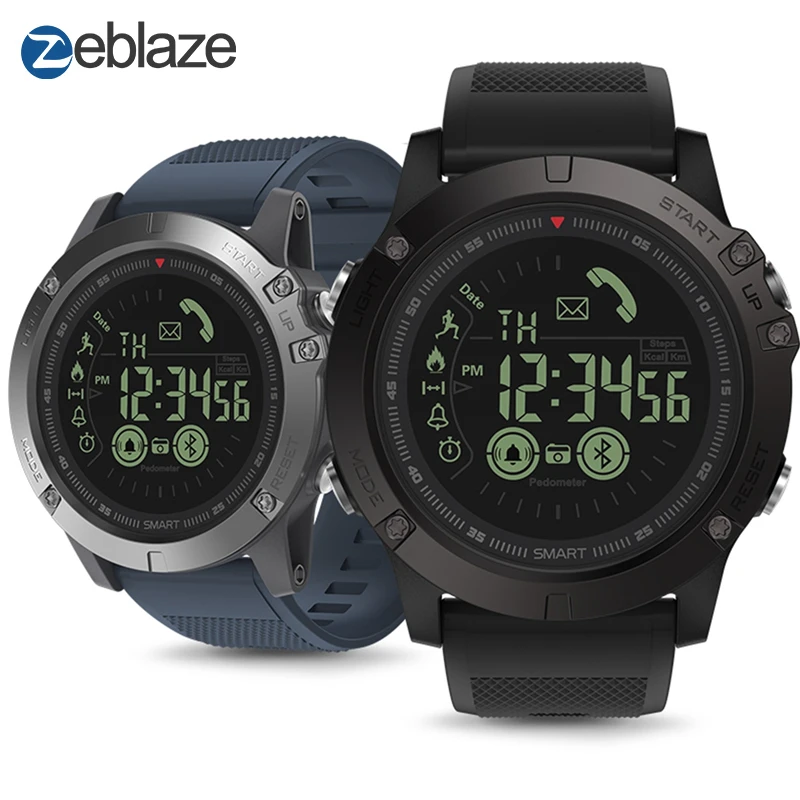 

Hot Zeblaze VIBE 3 Flagship Rugged Smartwatch 33-month Standby Time 24h All-Weather Monitoring Smart Watch For IOS Android Watch