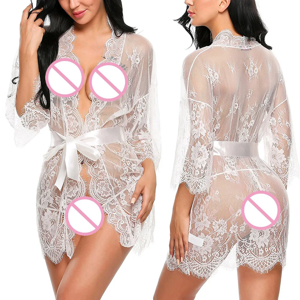 Женское сексуальное мягкое и удобное нижнее белье Babydoll ночное кружевное пальто