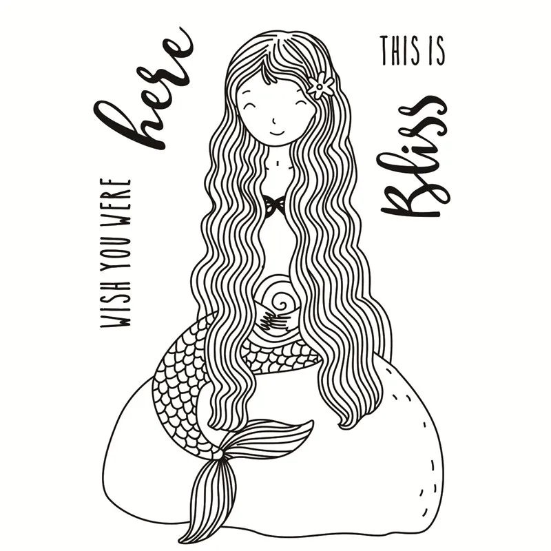 

Girl Transparent Rubber Silicone Clear Stamps for Tampons Seal Background Collage Stamp Holiday card Card Making Diy