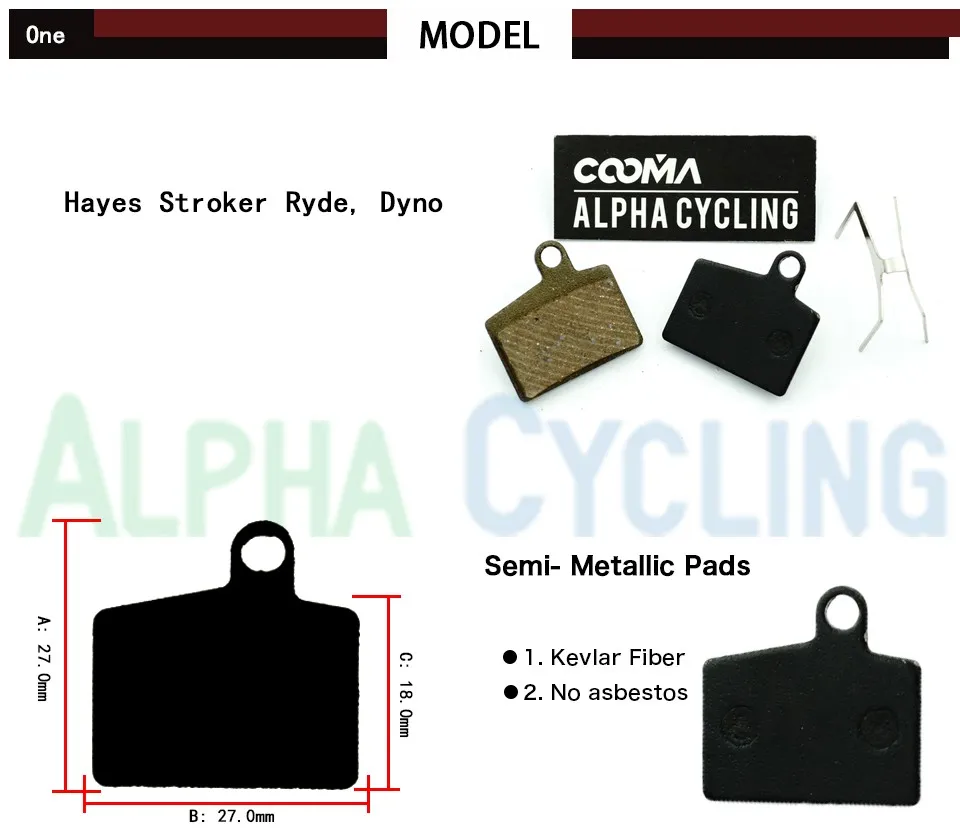Велосипедные тормозные колодки для Hayes Dyno, Stroker Ryde дисковый тормоз, 4 пары, смола черный класс