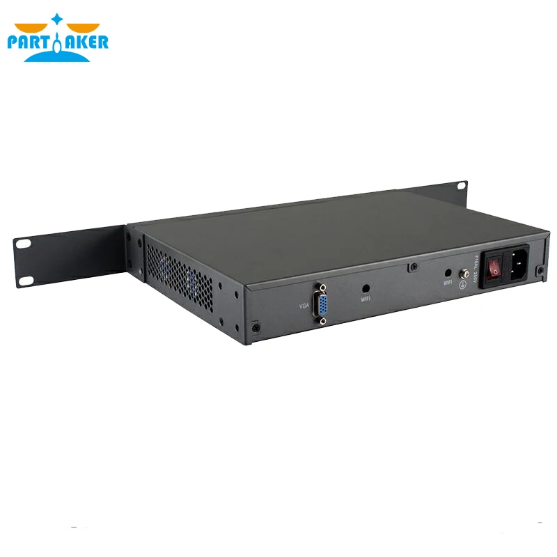 Partaker R13 4* RJ45 1000M LAN Rack межсетевой экран маршрутизатор сети сервер с Intel N2600/N2800 безвентиляторная поддержка PFSense 4G ram 64G SSD