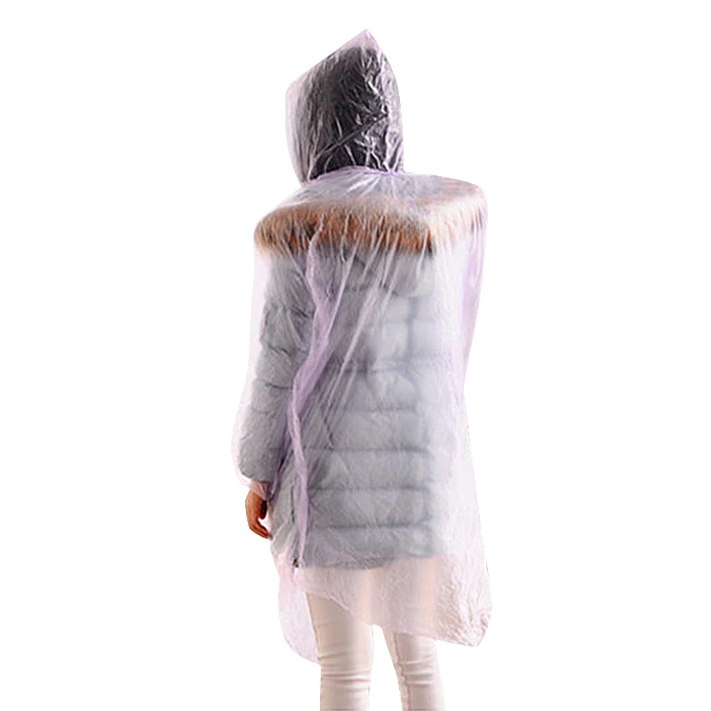 1PC Disposable Adult Women Men Kids Emergency Waterproof Rain Coat Poncho Hiking Camping Hood Wholesale Rain Coat