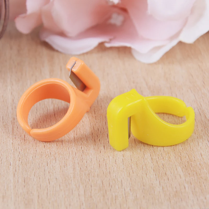 3 шт./лот перстень ножа из АБС пластика резьба для шитья резак Швейные аксессуары