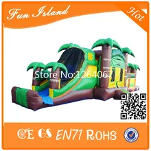 16x3x3.5M PVC Cheap Jungle Theme Inflatable Obstacle/Outdoor Bouncer Games For Kids