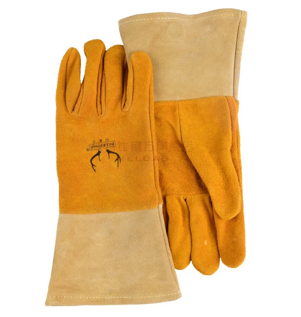 Grain Deerskin Leather Welding Gloves TIG MIG Welder Safety Glove 2