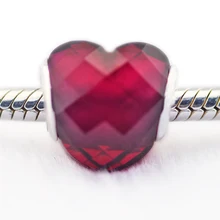 DIY бусины для изготовления ювелирных изделий из стерлингового серебра-ювелирные изделия фуксия Форма Подвеска Любовь Подвески Серебро 925 Berloque Perles женщины