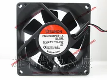 SUNON PMD2408PTB1-A, (2).GN DC 24V 5.0W 2-wire 60mm 80x80x25mm Server Square Cooling fan