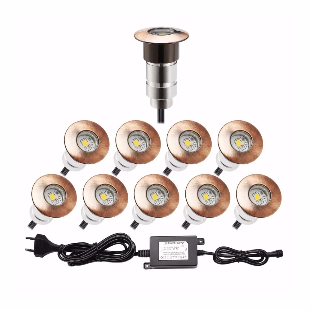 

Outdoor High Pressure Resistance Lights on Fence Deck Recessed under Railing Lighting for Decks and Patios 10pcs/set F102X-10