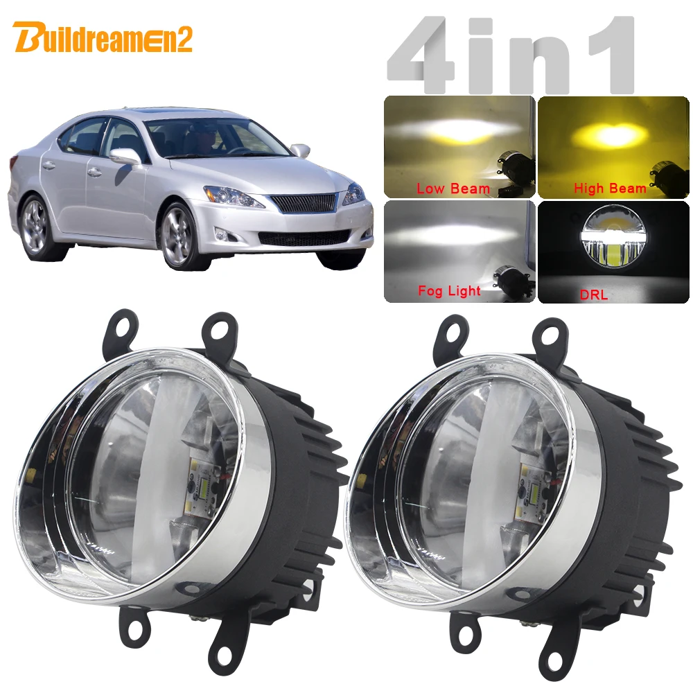 

4in1 Car 5000LM LED Lamp Front Fog Light Headlight High Low Beam DRL No Error H11 12V For Lexus IS IS250 IS350 Saloon 2005-2013