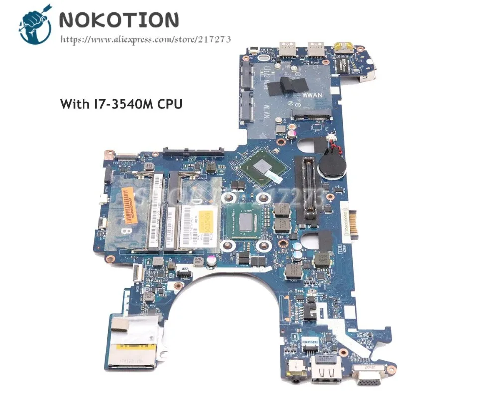 

NOKOTION For Dell Latitude E6230 Laptop Motherboard CN-09G8F8 09G8F8 QAM00 LA-7731P MAIN BOARD SR0X8 I7-3540M CPU