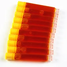 10 шт./упак. одноразовая авторучка стандартный картридж заправка чернил желтая офисная авторучка запасные части Калибр 3 мм