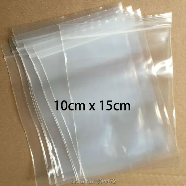 100 Poly Bags 10cm X 15cm Clear Plastic Ziplock Thick 100 Poly Bags 10cm X 15cm Clear Plastic Ziplock Thick Recloseable