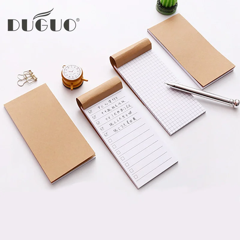 

DUGUO creative stationery Korea can tear practical notes kraft paper portable notes small book plan notebook kawaii memo