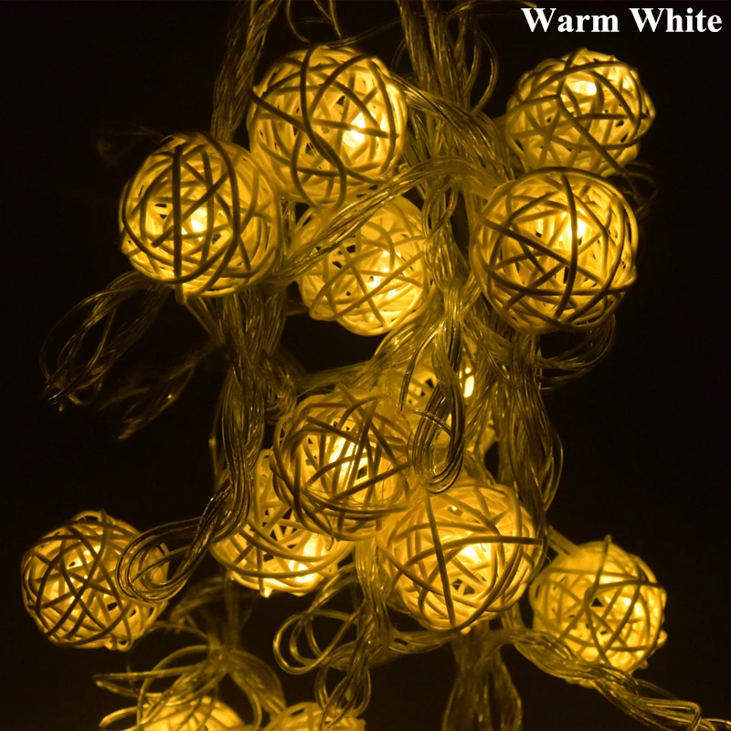 AIFENG Rattan Ball Led String Light 10 20Led 38Leds Rattan Fairy Light Holiday Light For Christmas Wedding Party Decorative Lamp