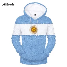Aikooki argentino bandeira nacional 3d hoodies moletom com capuz impressão 3d argentina bandeira primavera inverno com capuz meninos casacos