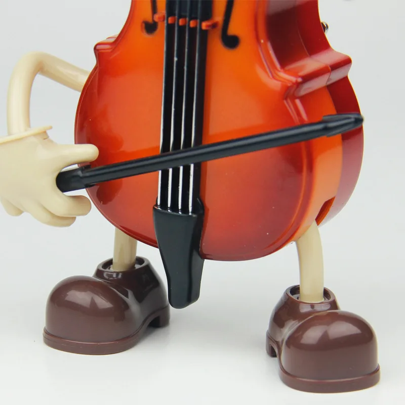 New swing cello music box young man music box manual clockwork music box home desktop decoration 10.0*6.0*21.0 cm
