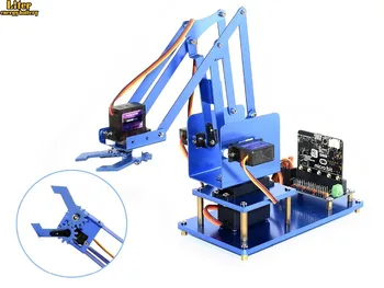 

4-DOF Metal Robot Arm Kit for micro:bit Bluetooth Remote Control EU standard Power Supply