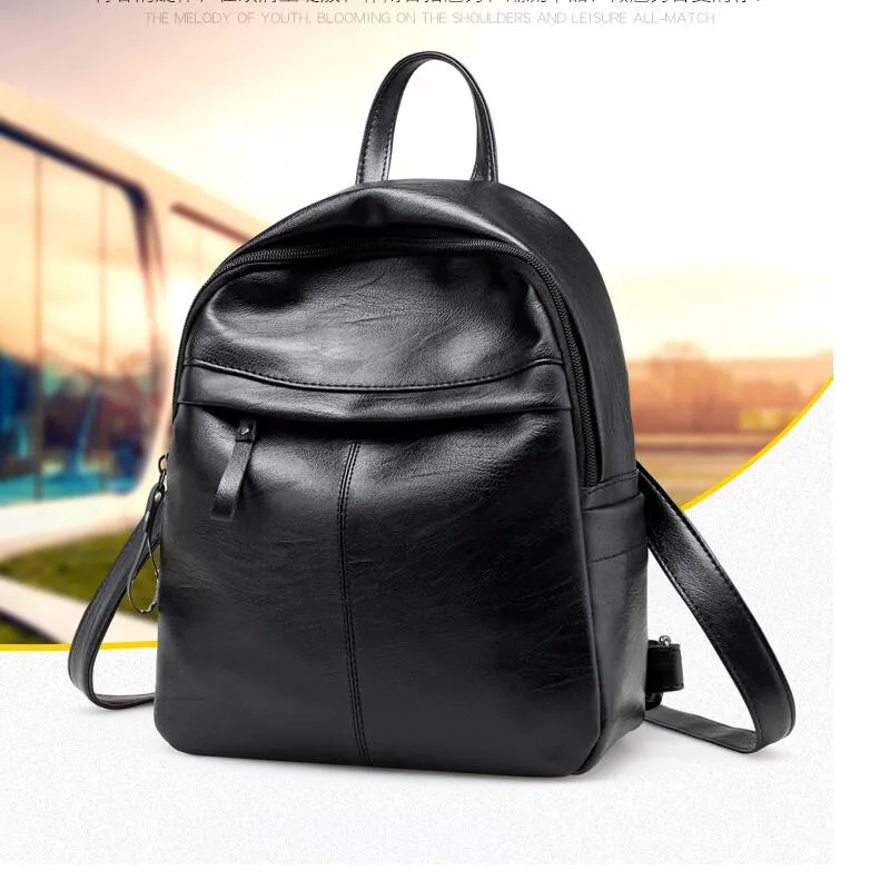 

Sale 2019 New arrival Backpack Women Pu Leather Female Backpacks Teenager School Mochila Feminina Rucksack Mochila Drop shopping