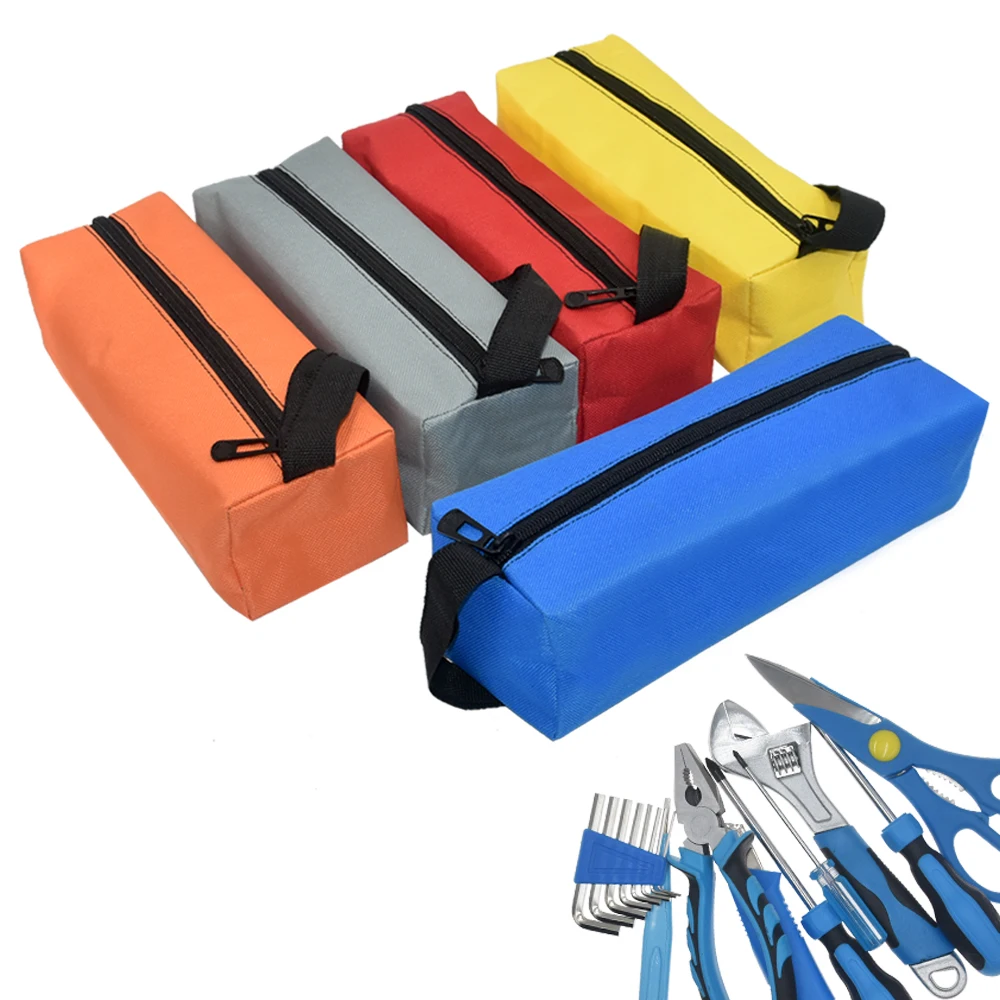 

Portable 600D Oxford Cloth Electrician Hardware Storage Tool Bag Waterproof Screws Nuts Drill Bit Holder Utility Zipper Toolkit