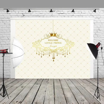 

HUAYI photography filming booth Backdrops Little Prince Decorations For Baby Shower Crown Newborn Boy Backdrop Stand W-326